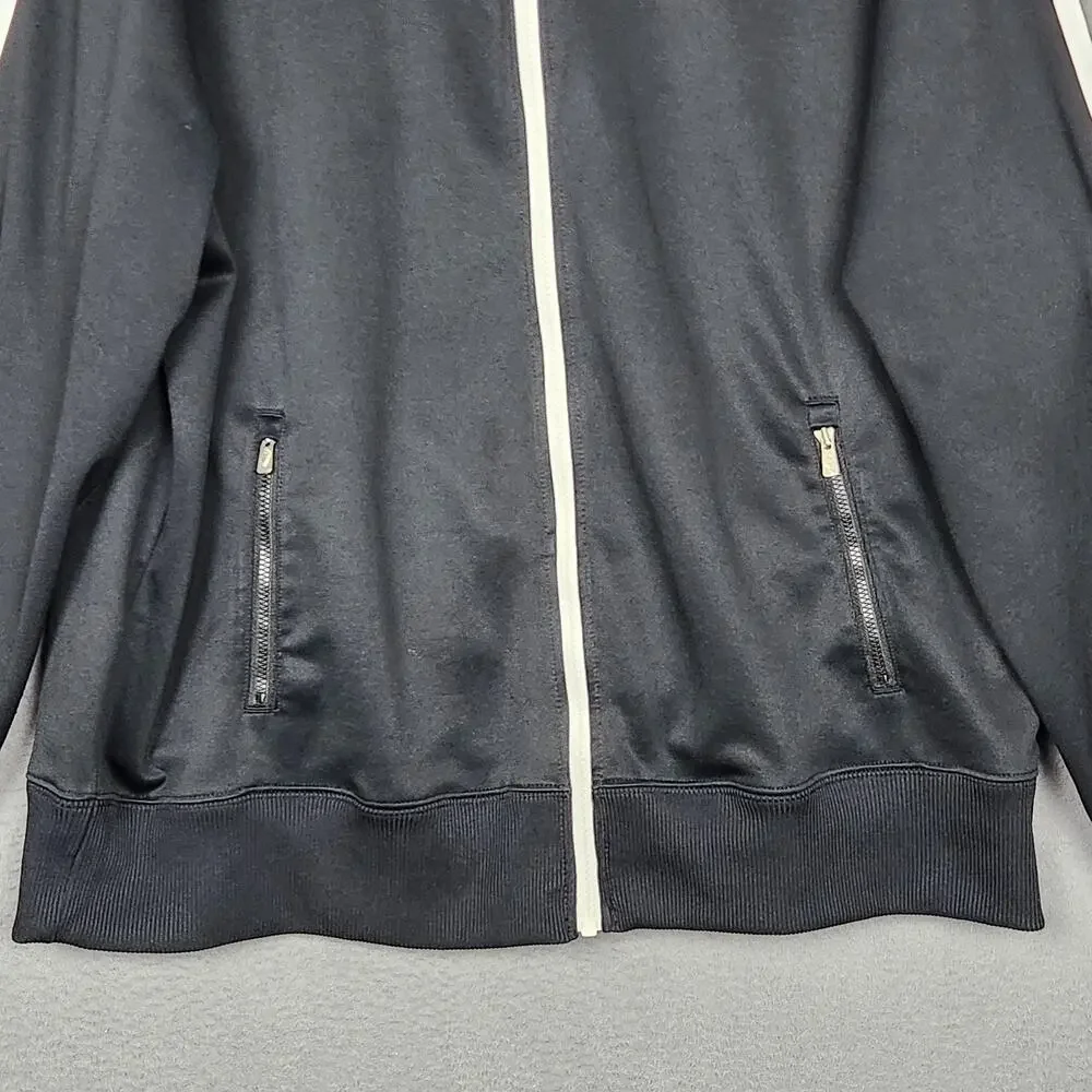 Nike Sportswear Tribute Jacket Mens 2XL Black Full Zip Striped 502643-010